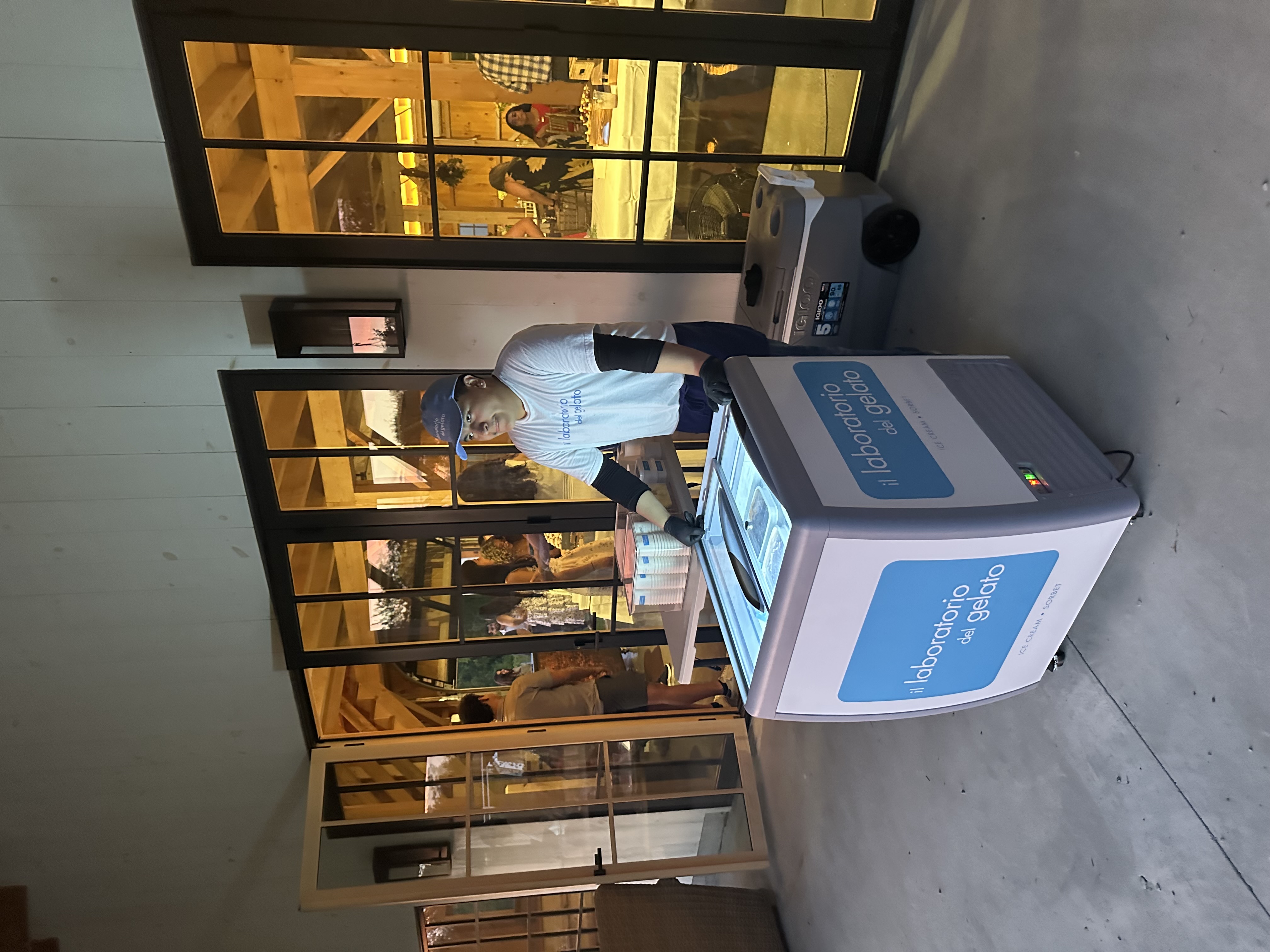 Gelato cart setup for a Sweet 16 party