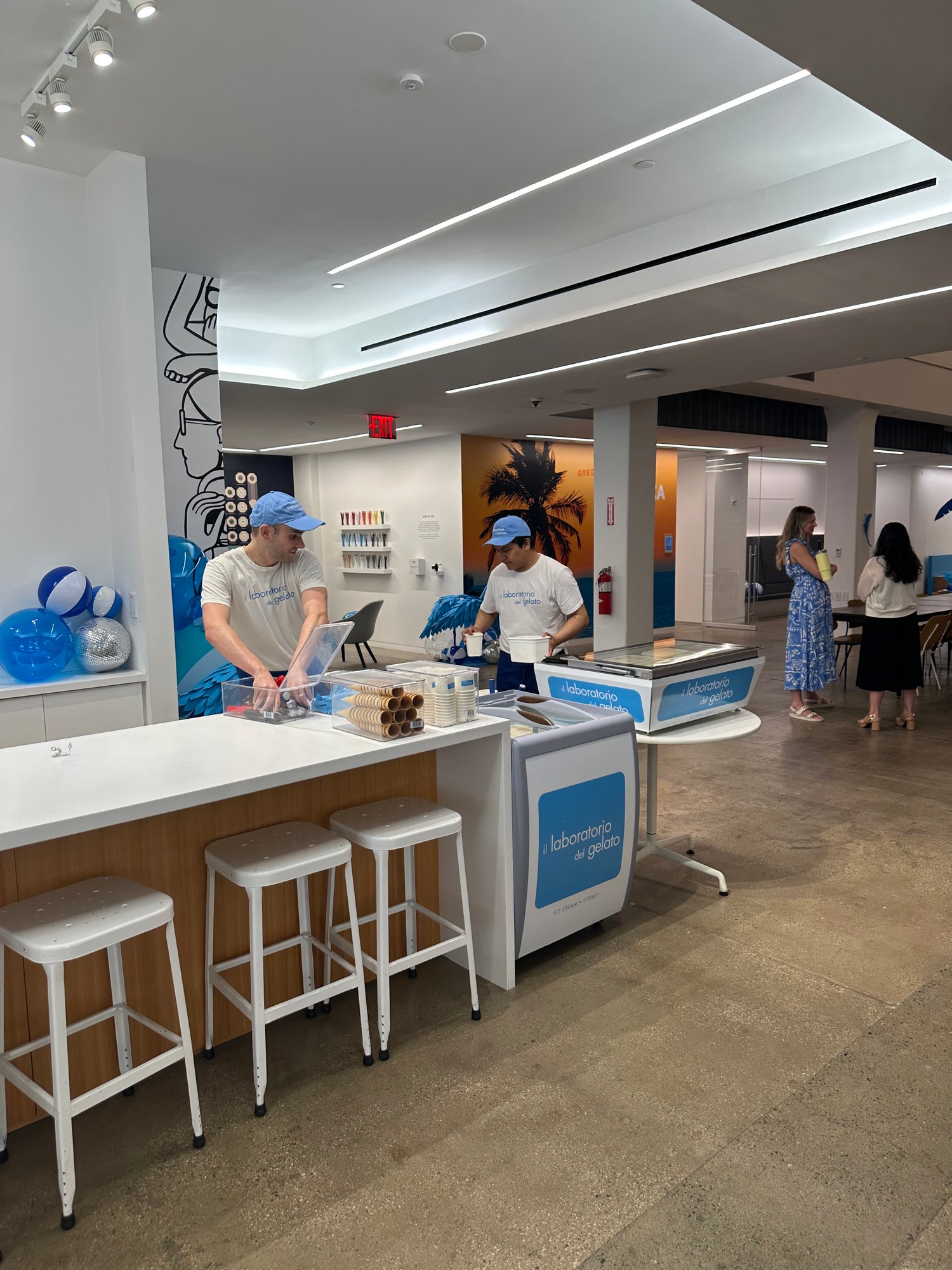 Two gelato carts at Warby Parker NYC