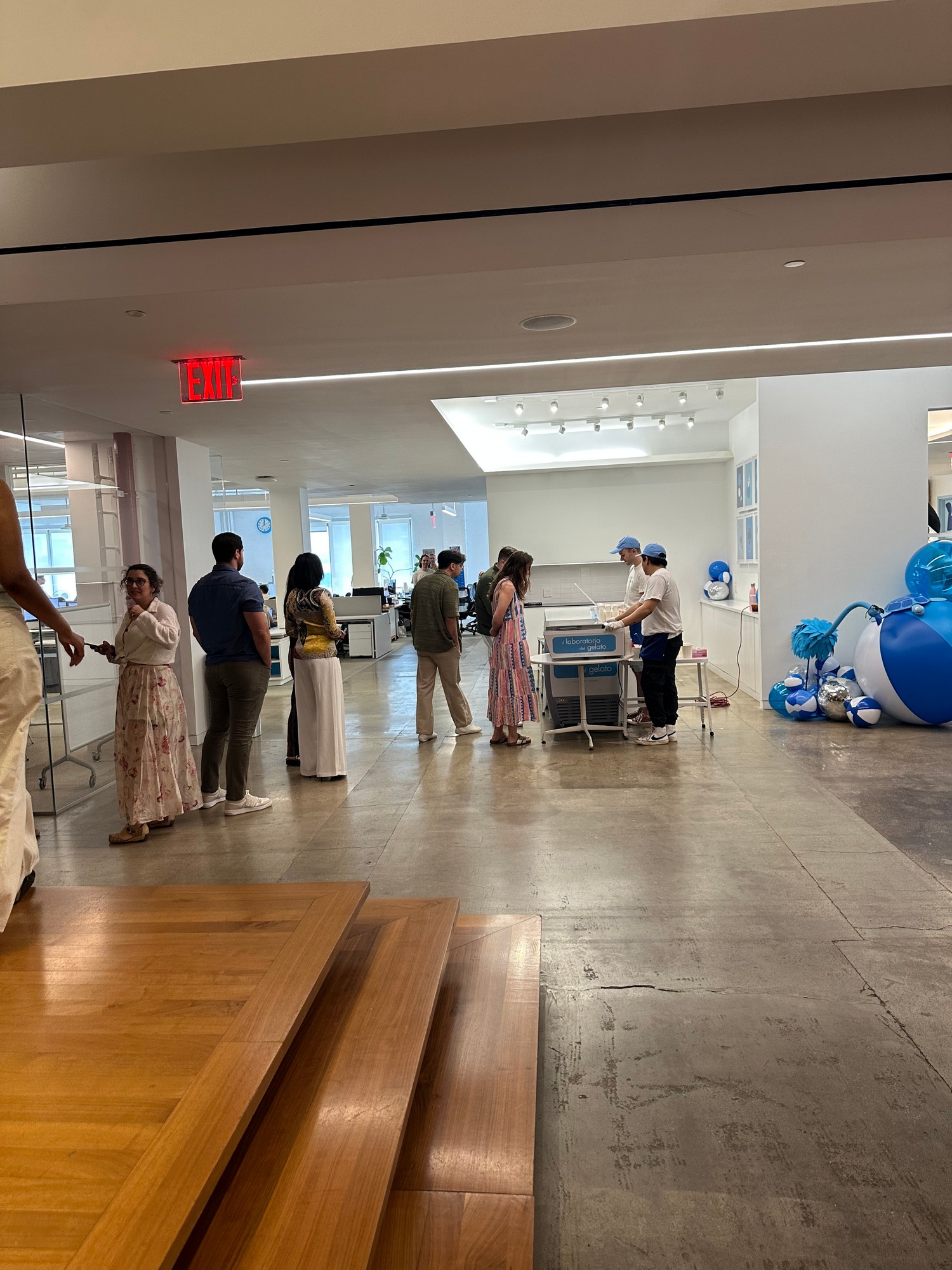 Guests lining up for gelato
