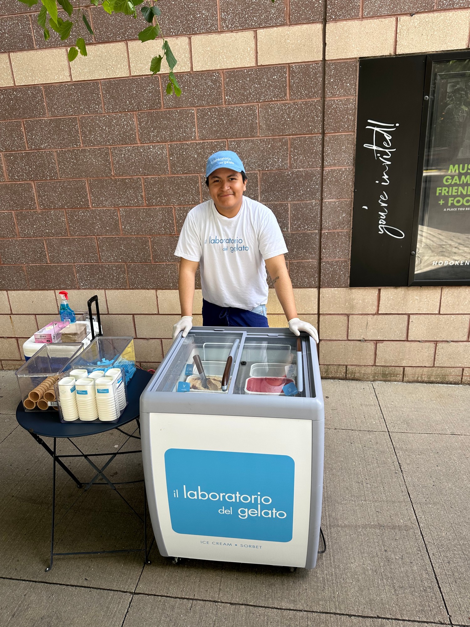 Hoboken Grace Church gelato cart event